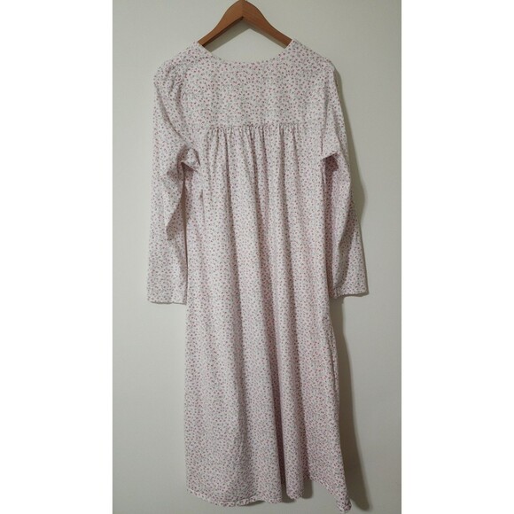 Lot of 2 Eileen West Womens Cotton Long Nightgowns Pink Blue Floral Size M - Picture 3 of 16